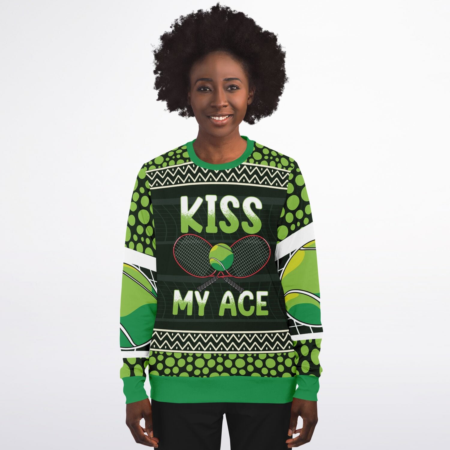 Kiss My Ace Tennis Christmas Sweatshirt