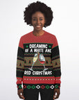 White and Red Wine Christmas Sweatshirt