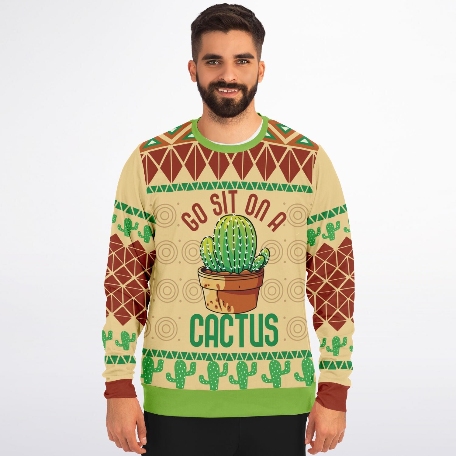 Go Sit on a Cactus Christmas Sweatshirt