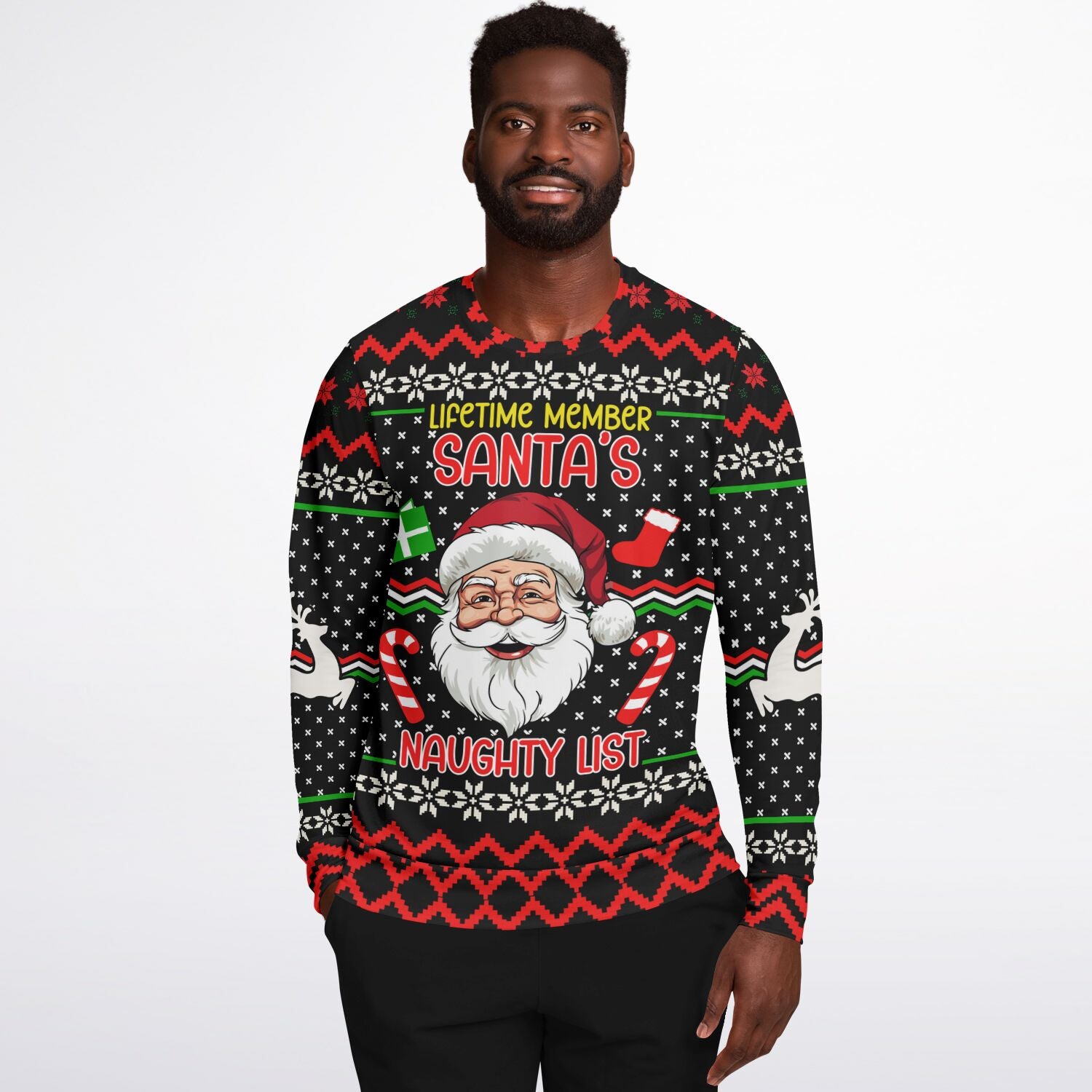 Santa’s Naughty List Lifetime Member Christmas Sweatshirt