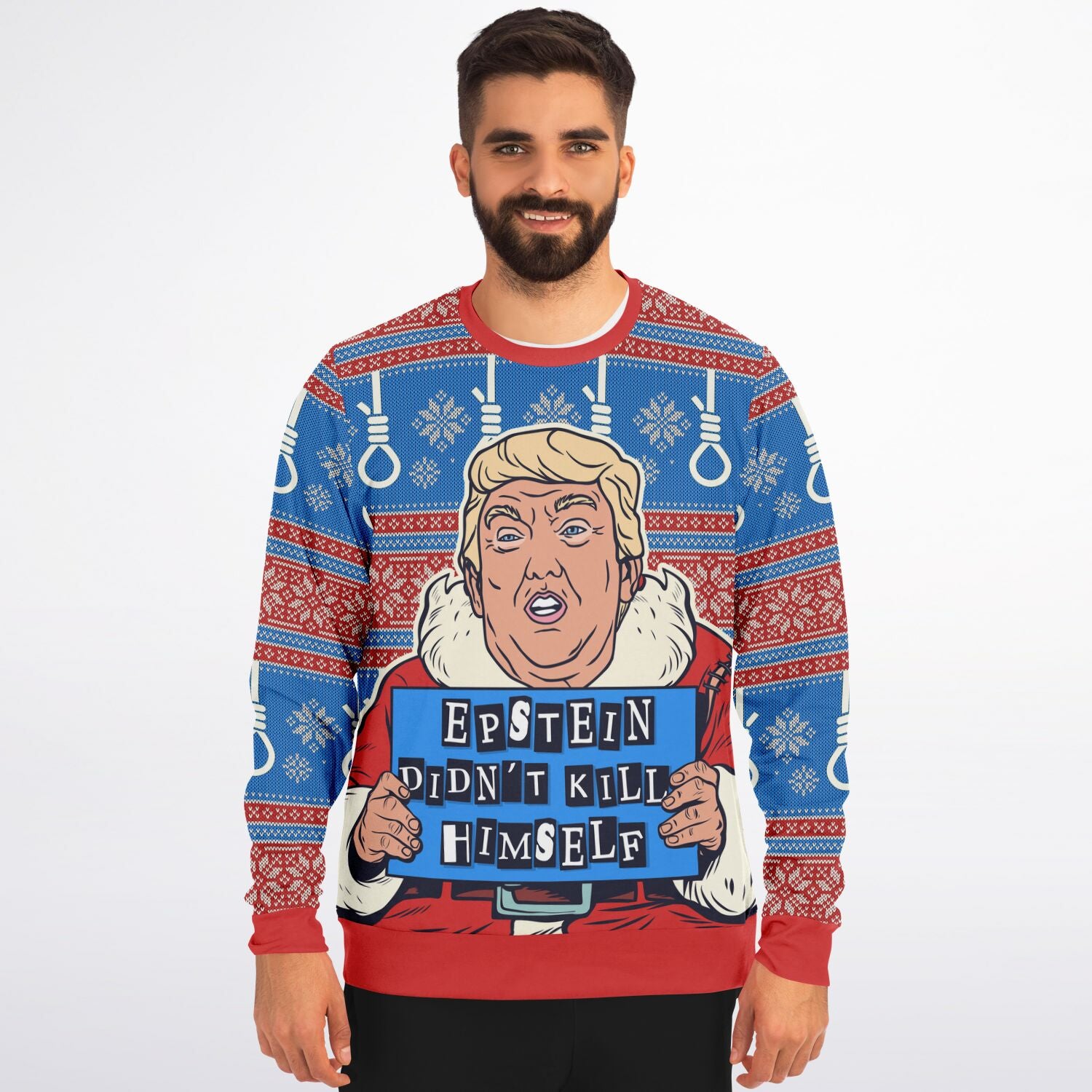 Epstein Didn&#39;t Kill Himself Trump Christmas Sweatshirt