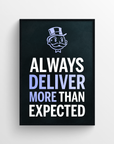 Always Deliver More Than Expected Motivation Poster - CollegeWares