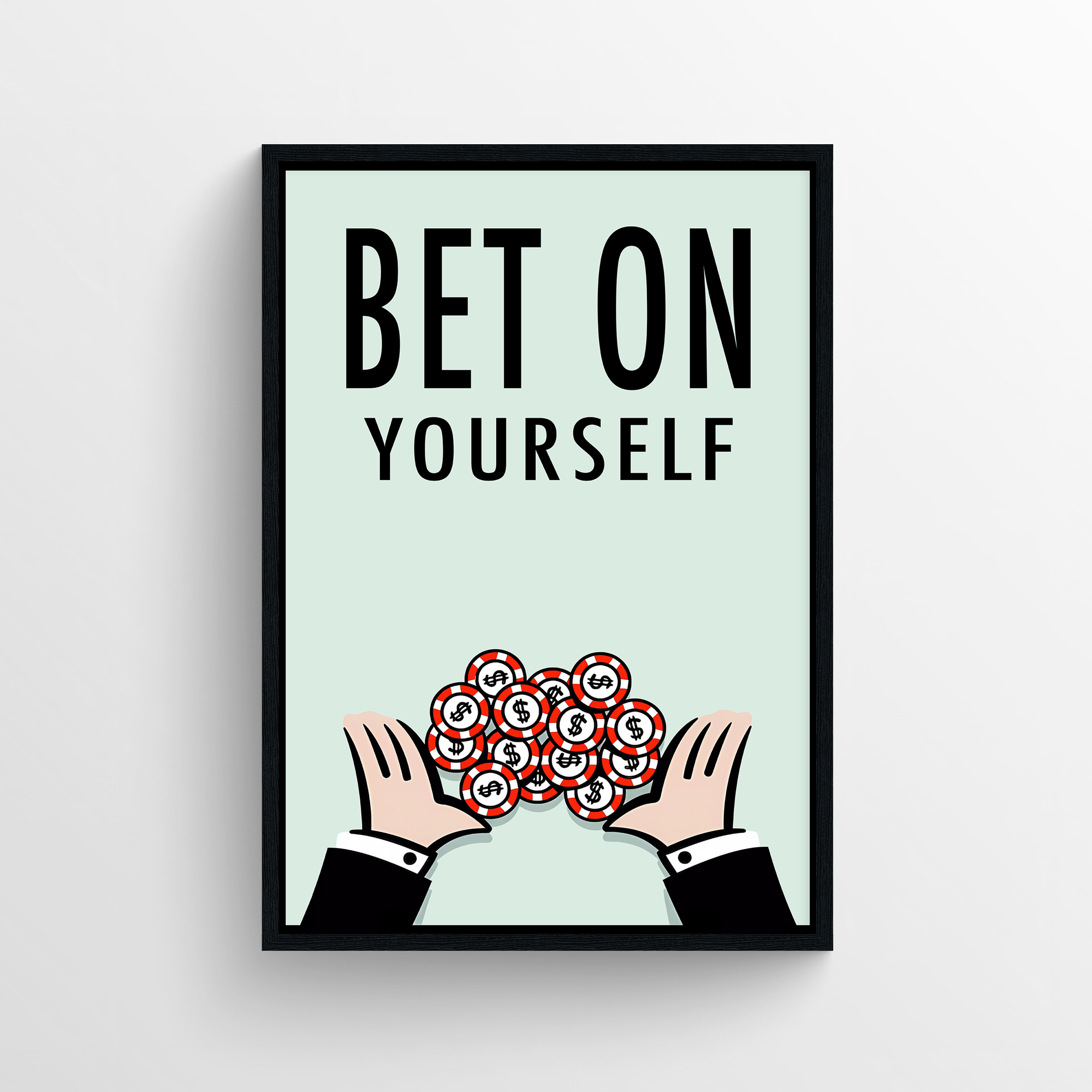 Bet On Yourself Motivation Monopoly Poster - CollegeWares