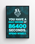 Daily Income Motivation LED Poster - CollegeWares