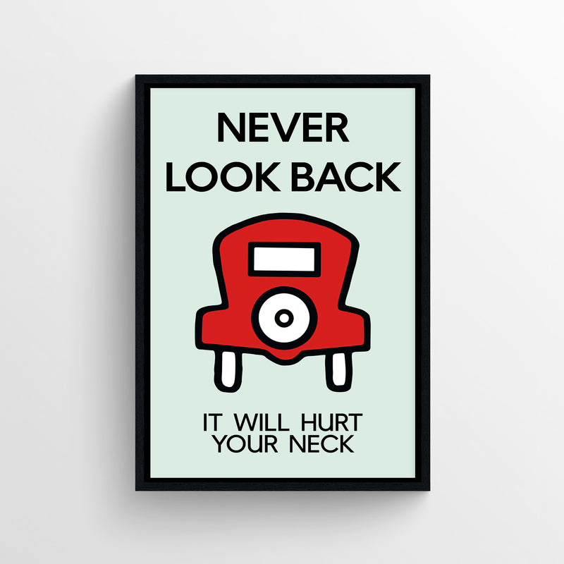 Mint-green motivational poster with bold black text and a simple red cartoon car icon — modern aesthetic wall art for dorms, apartments, and home offices by CollegeWares.
