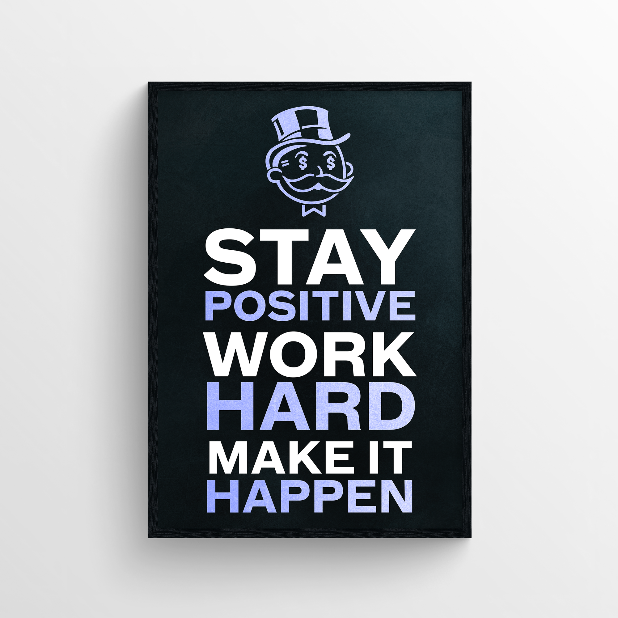 Positive Hard Happen Motivation Poster - CollegeWares