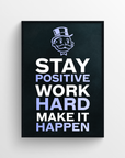 Positive Hard Happen Motivation Poster - CollegeWares