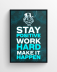 Positive Hard Happen Motivation LED Poster - CollegeWares