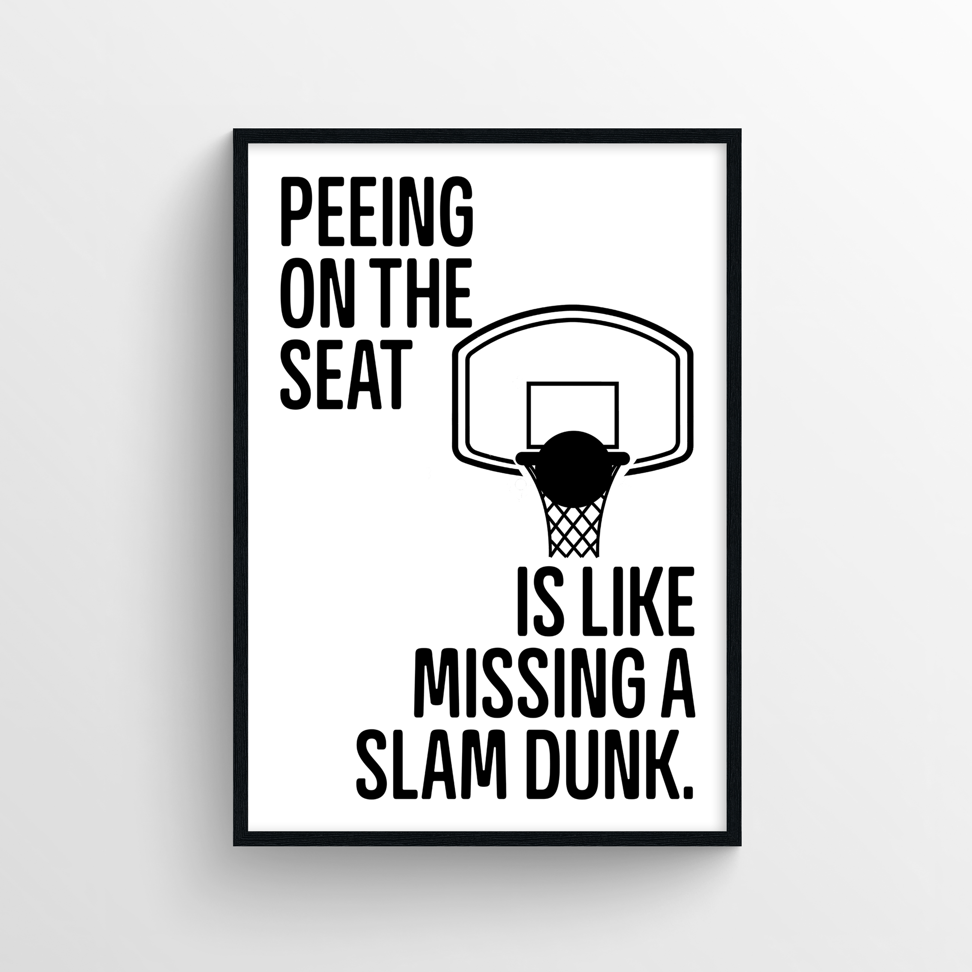 Slam Dunk Bathroom Poster - CollegeWares