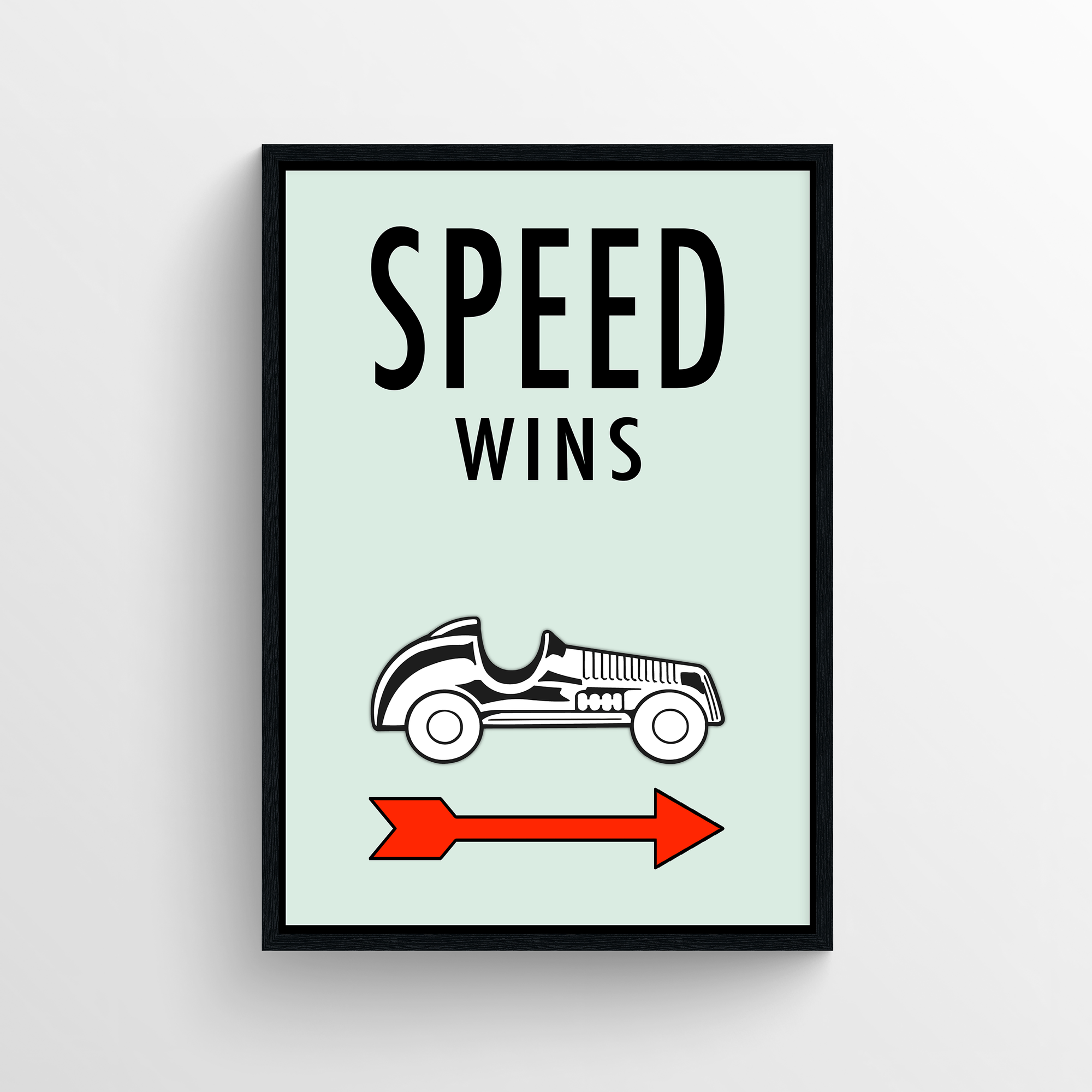 Speed Wins Motivation Monopoly Poster - CollegeWares