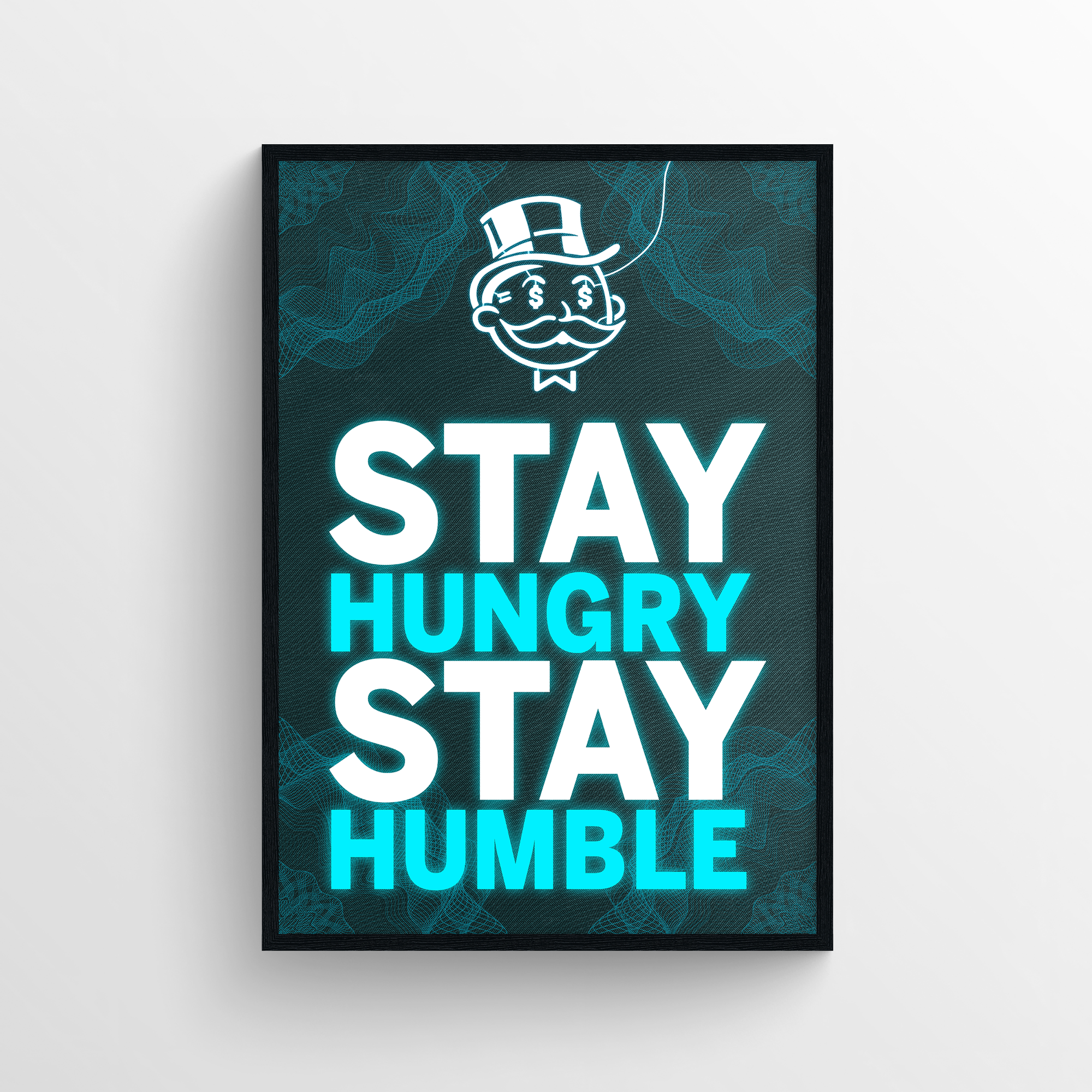 Stay Hungry Stay Humble Motivation LED Poster - CollegeWares