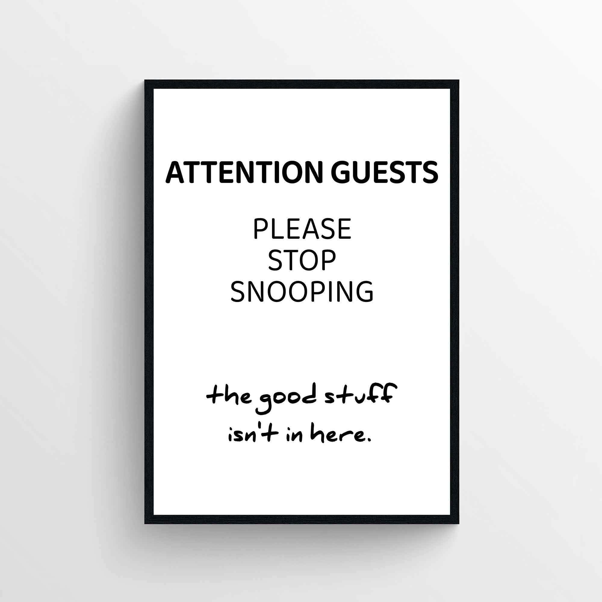 Stop Snooping Bathroom Poster | Funny Humor Decor - CollegeWares