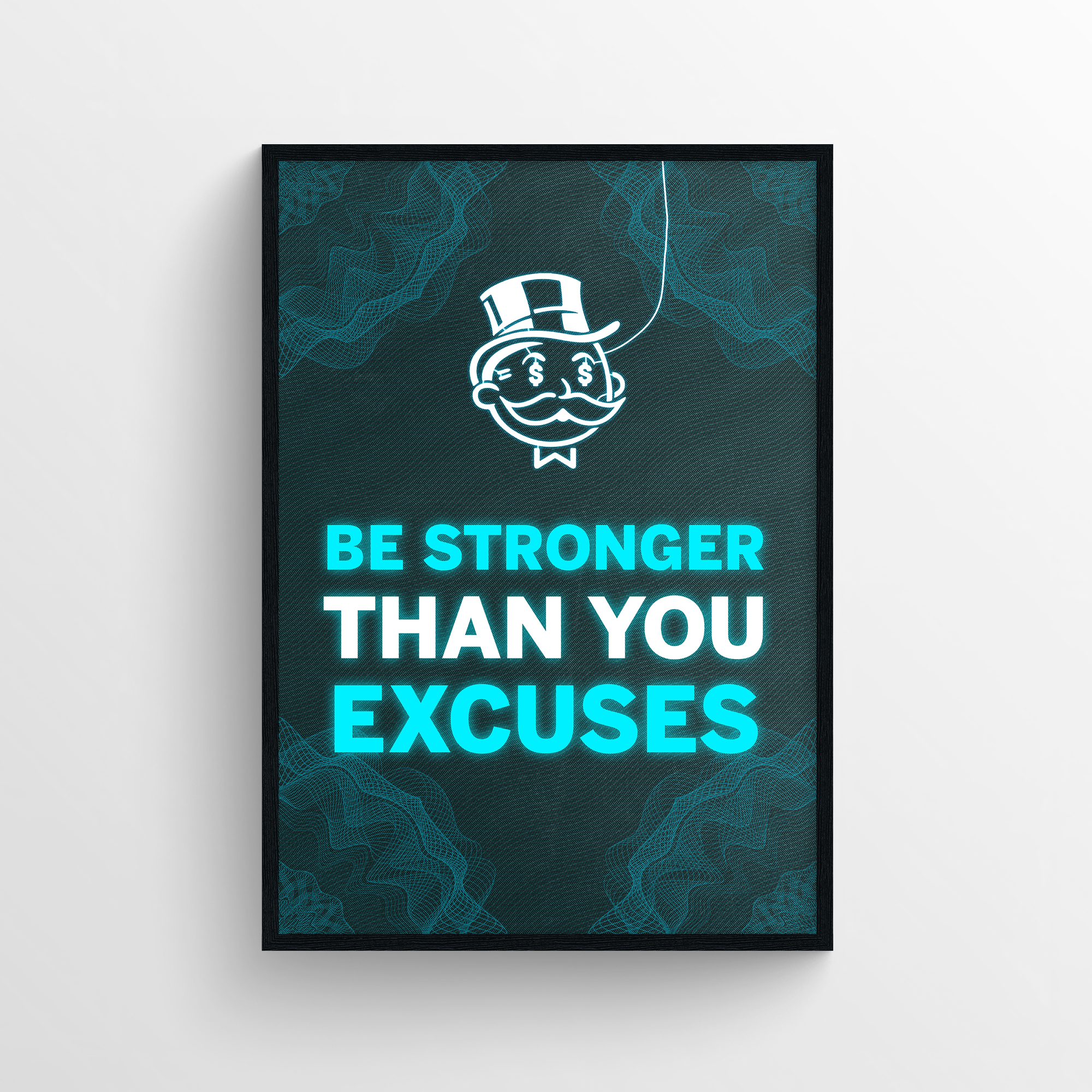 Strong Than Your Excuses Motivation LED Poster - CollegeWares