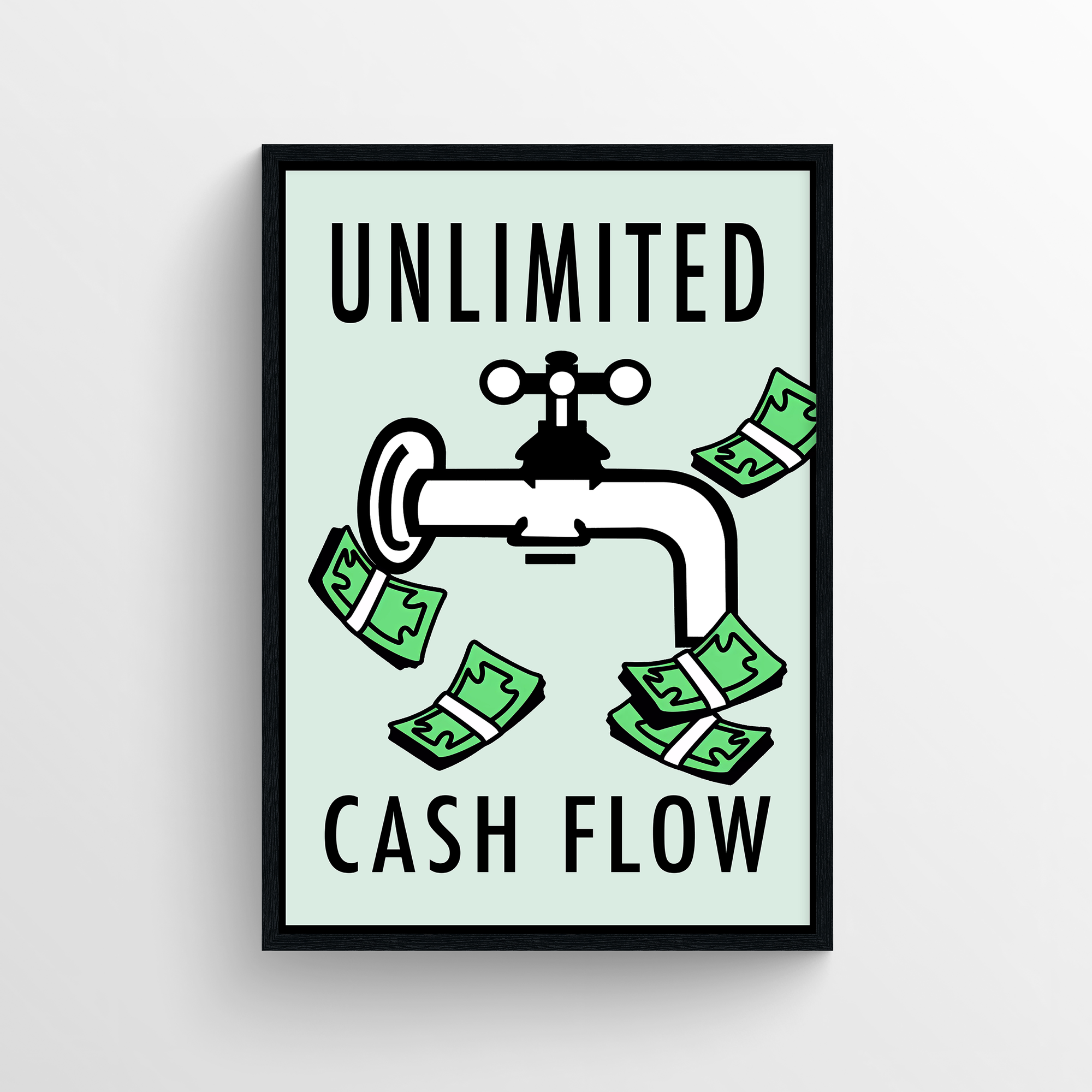 Unlimited Cash Flow Motivation Monopoly Poster - CollegeWares