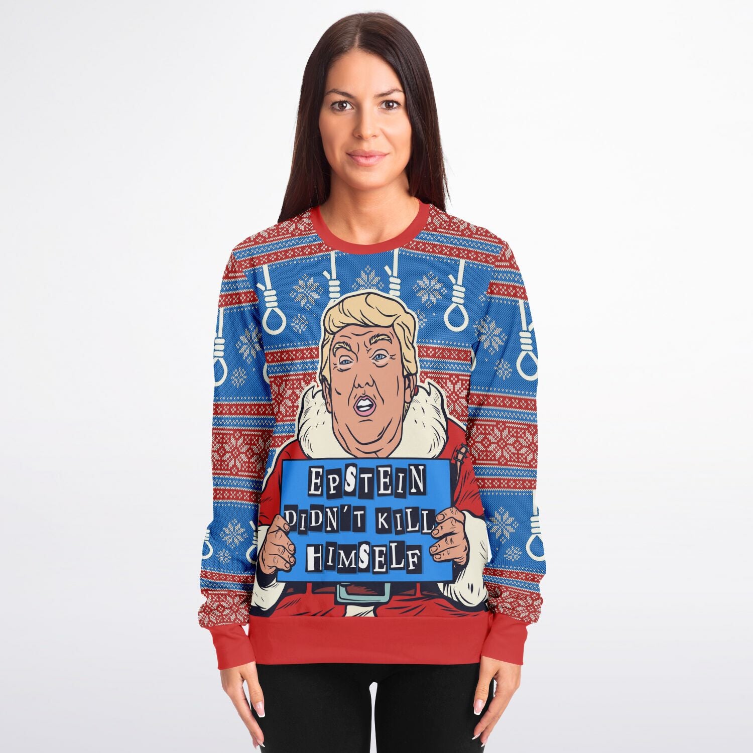 Epstein Didn&#39;t Kill Himself Trump Christmas Sweatshirt