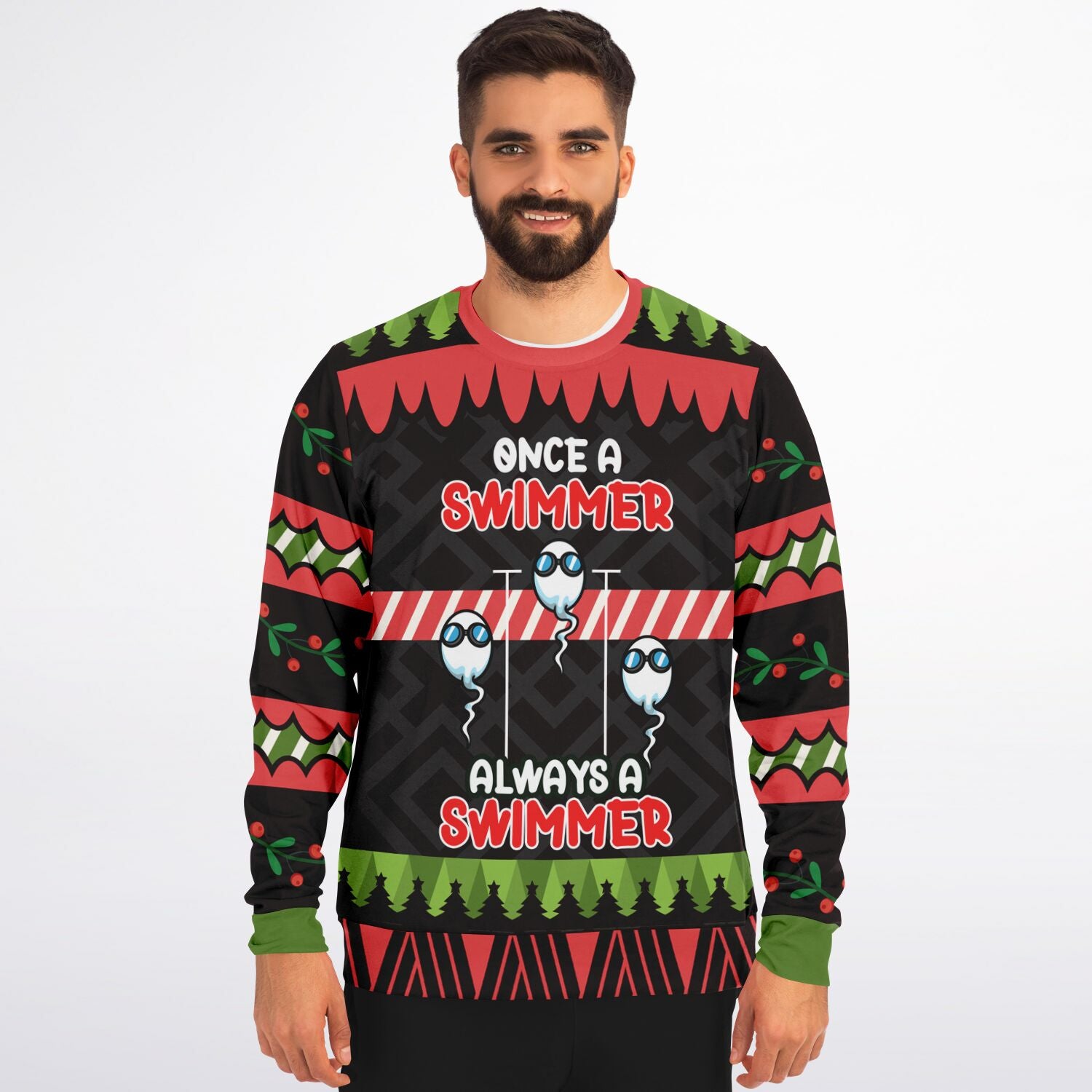 Once a Swimmer, Always a Swimmer Christmas Sweatshirt