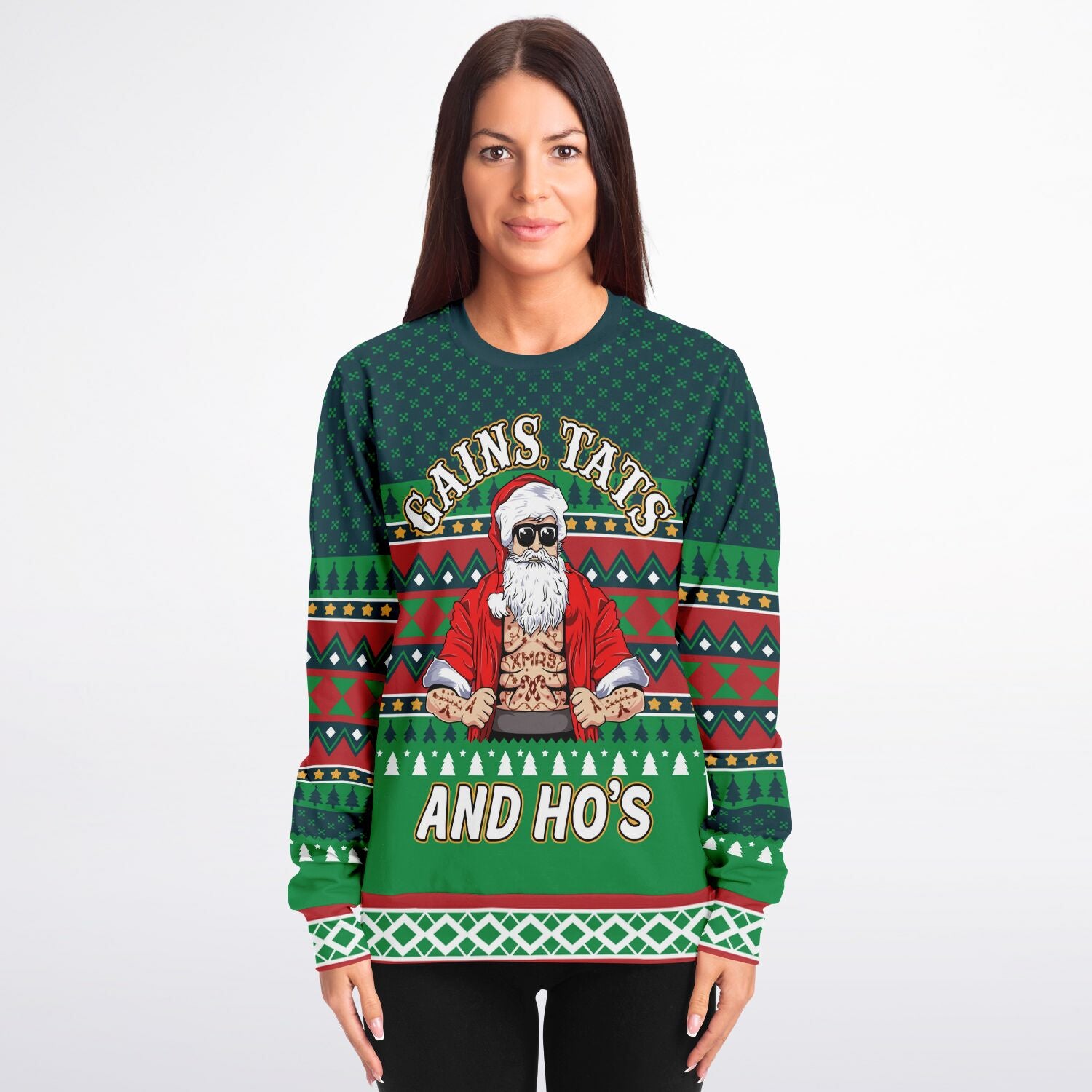 Gains Tats &amp; Ho&#39;s Christmas Sweatshirt