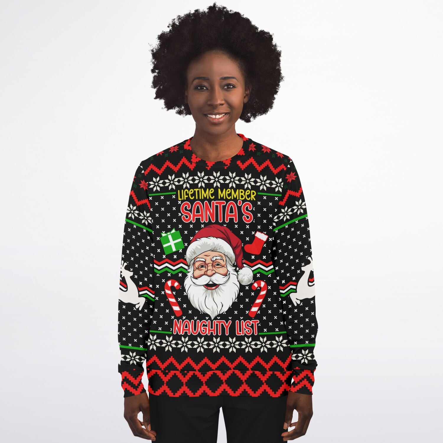 Santa’s Naughty List Lifetime Member Christmas Sweatshirt