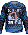 Go In Hard, Come Out Wet Swimming Christmas Sweatshirt