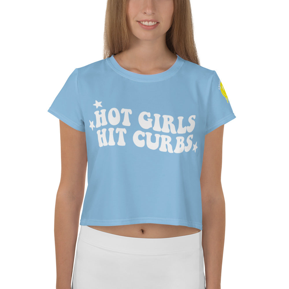 Hot Girls Hit Curbs Crop Tee