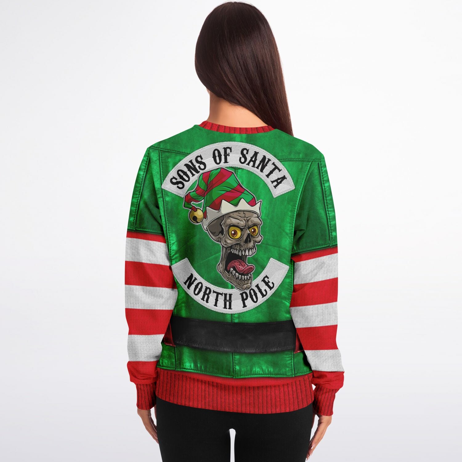 Santa&#39;s Little Biker Help Christmas Sweatshirt