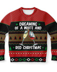 White and Red Wine Christmas Sweatshirt