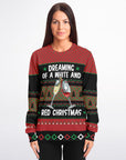 White and Red Wine Christmas Sweatshirt