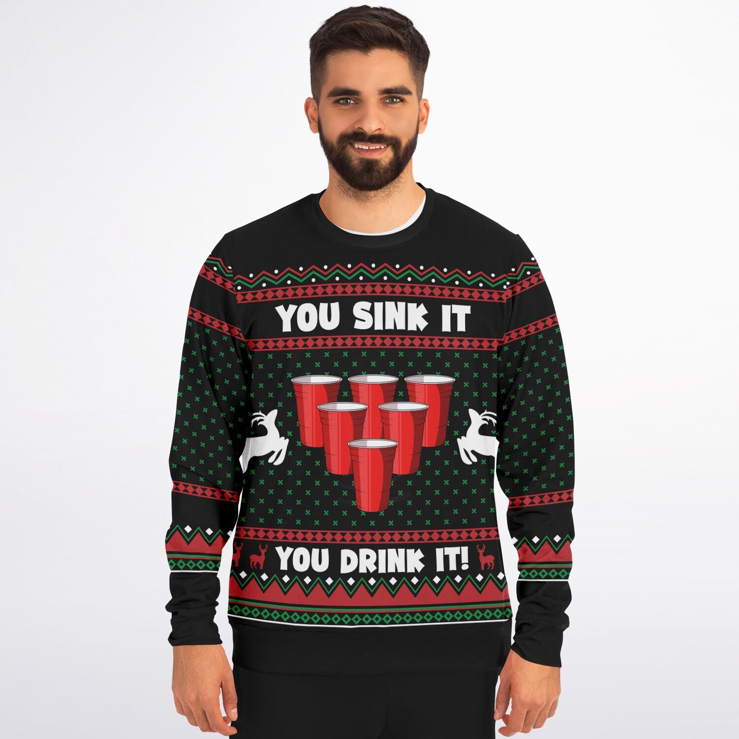 You Drink It Beer Pong Christmas Sweatshirt