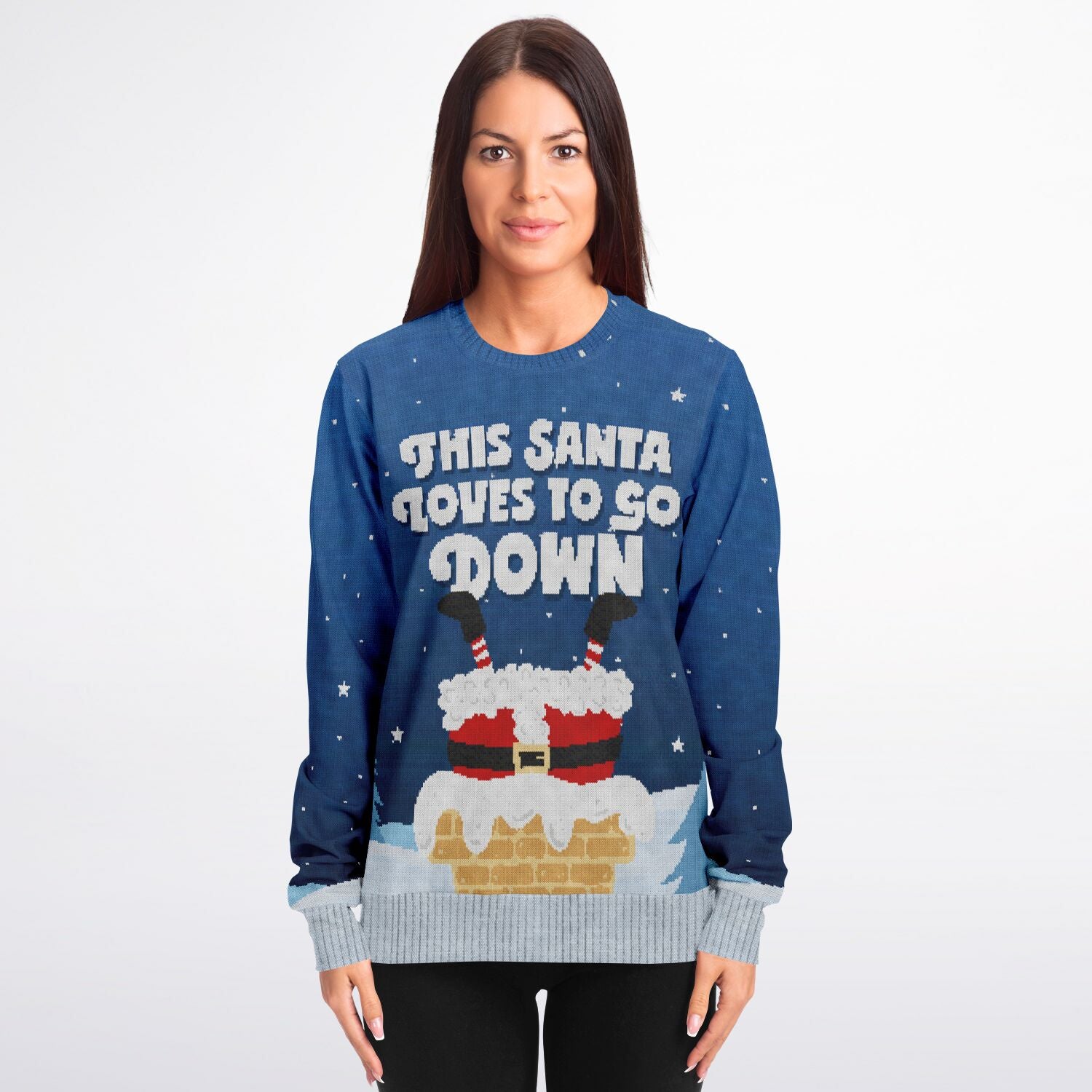 This Santa Loves To Go Down Christmas Sweatshirt