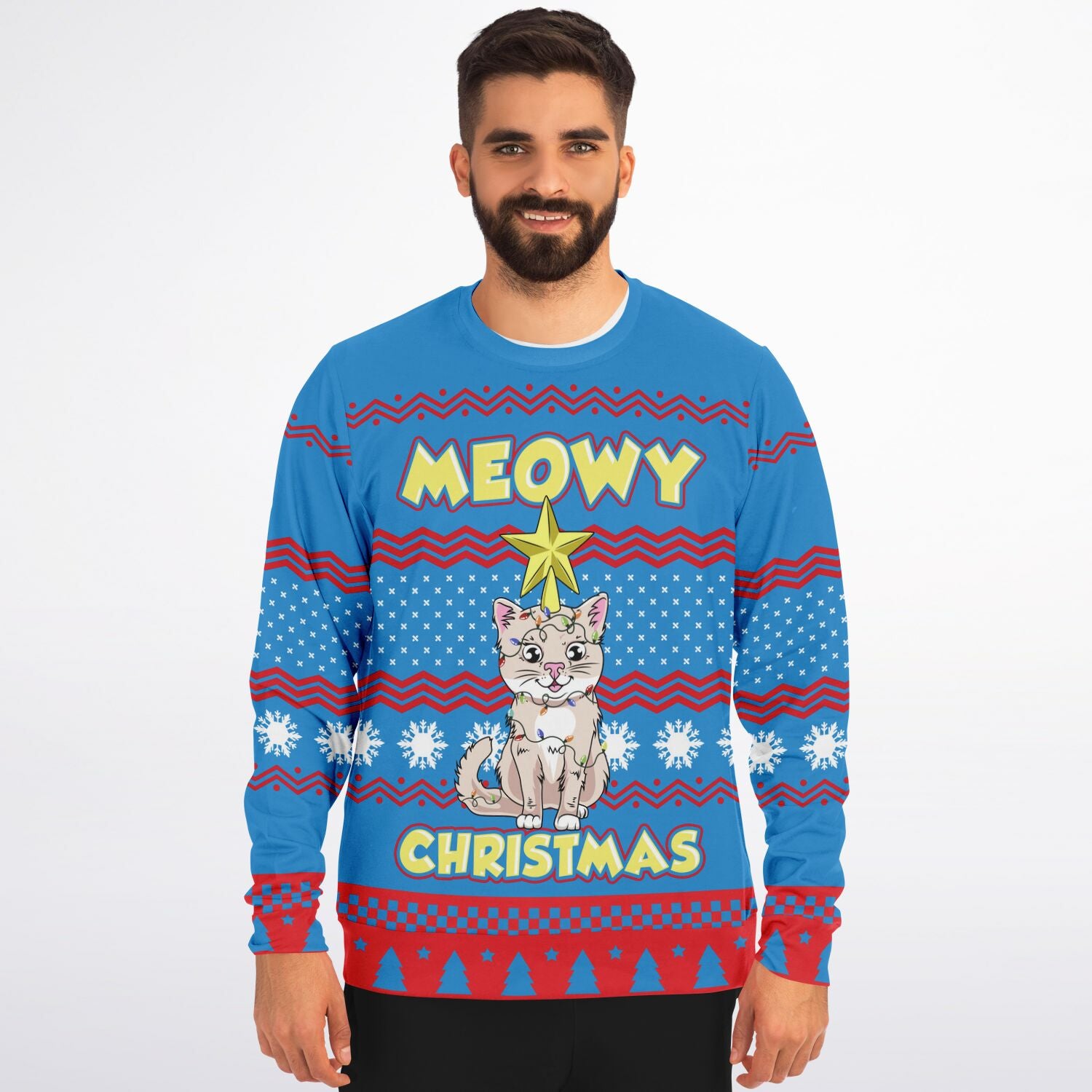 Meowy Christmas Cat Christmas Sweatshirt