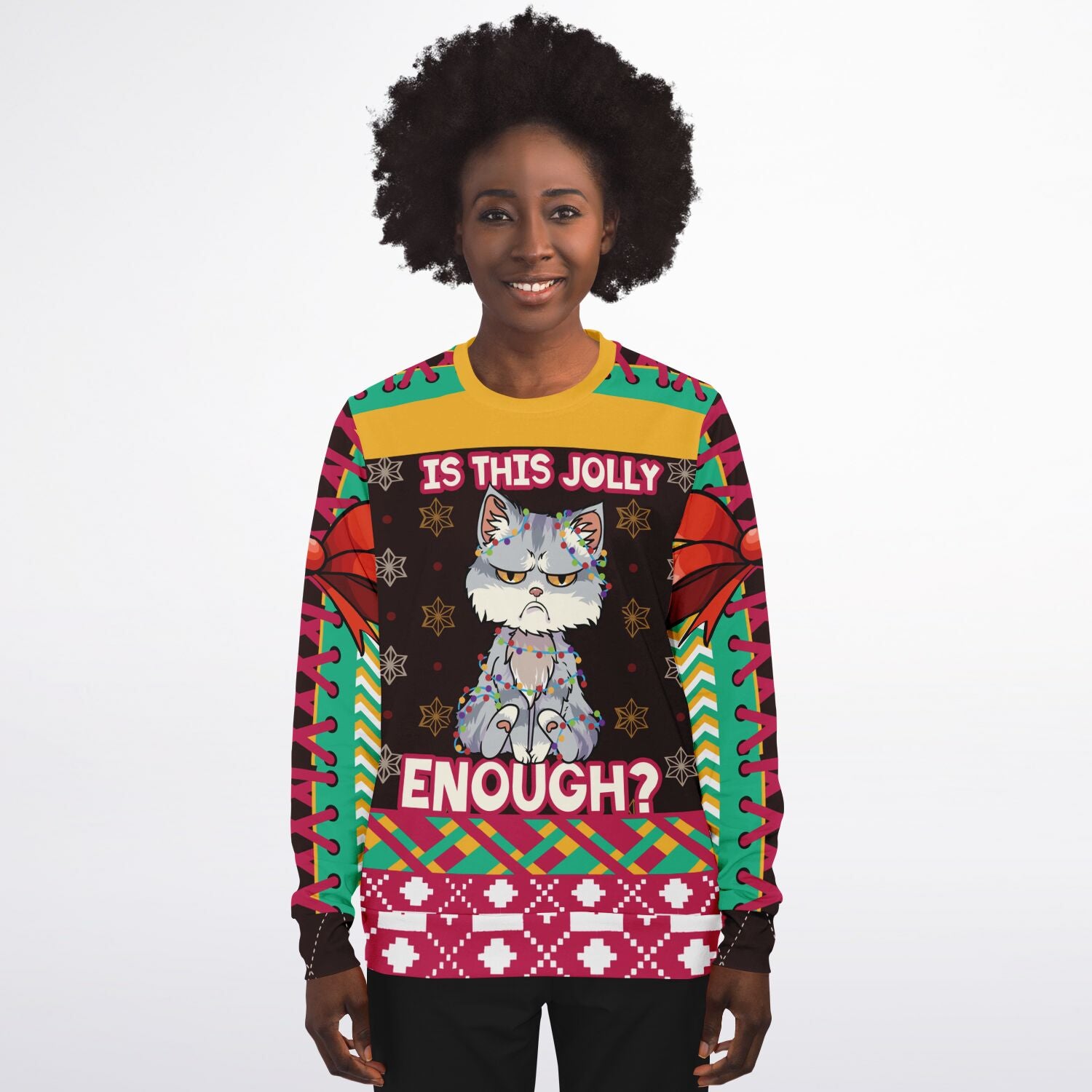 Is This Jolly Enough? Cat Christmas Sweatshirt