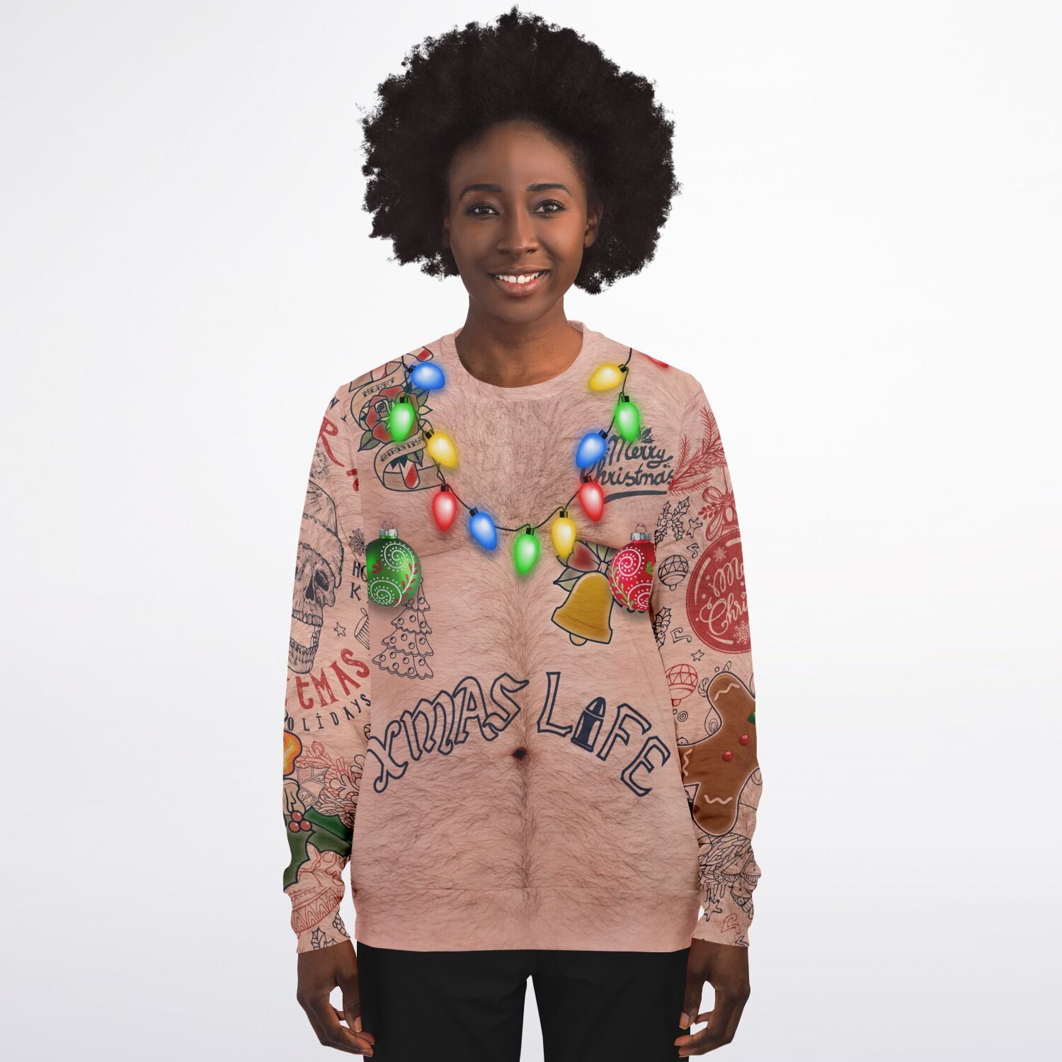 Topless Santa Christmas Sweatshirt