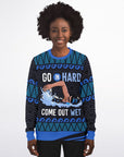 Go In Hard, Come Out Wet Swimming Christmas Sweatshirt