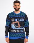 Go In Hard, Come Out Wet Swimming Christmas Sweatshirt