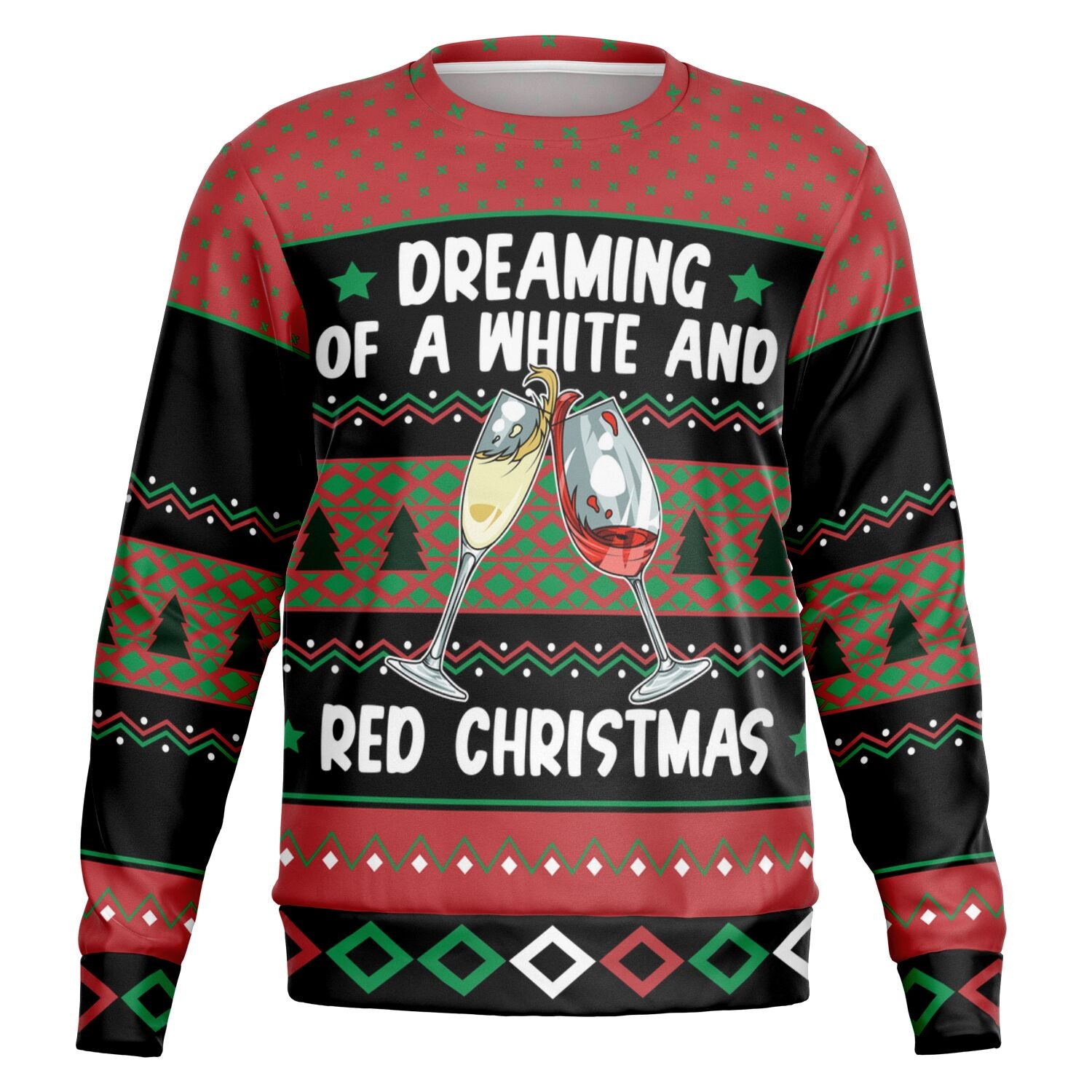 White and Red Christmas Sweatshirt