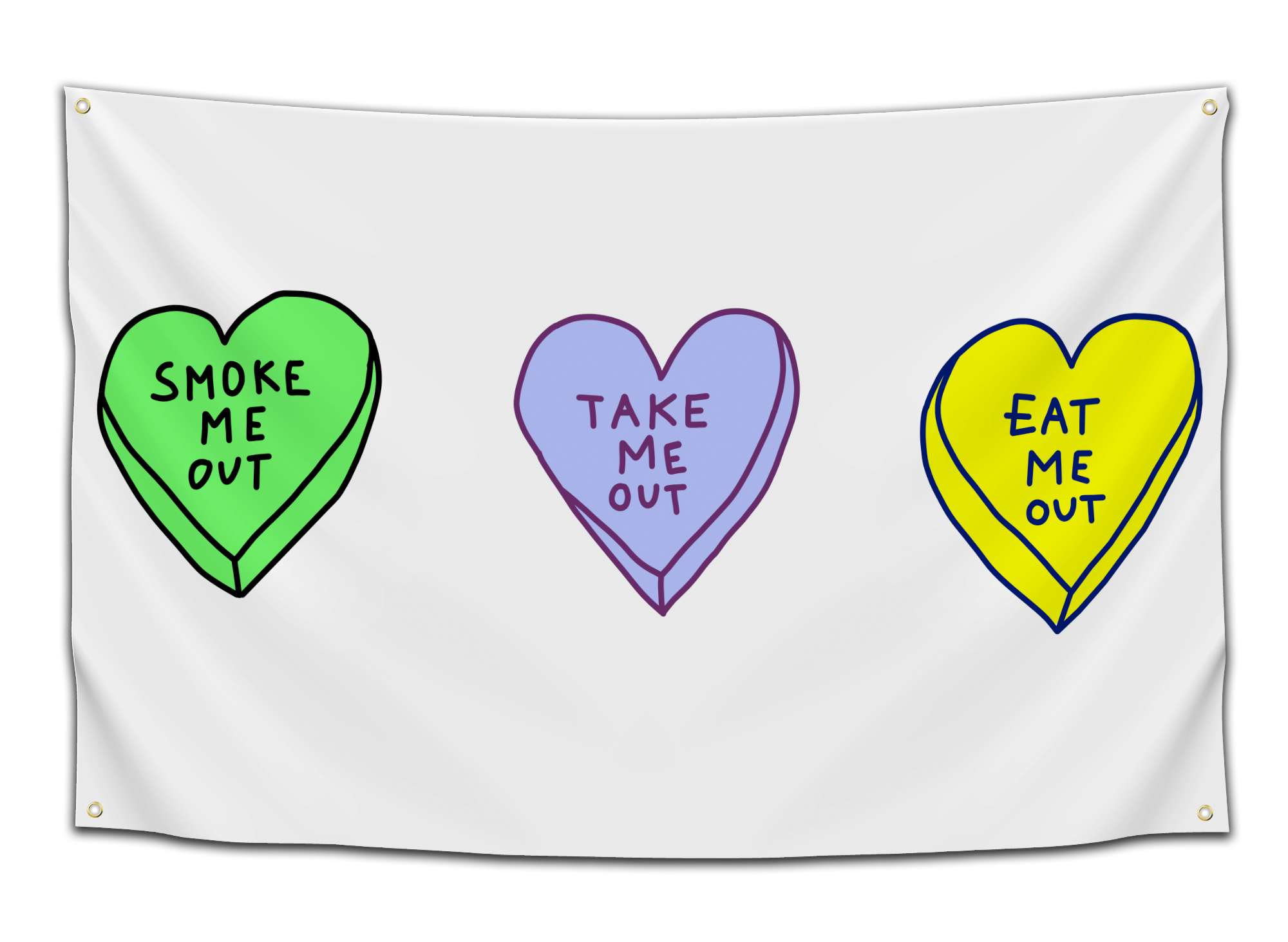 Candy Hearts Flag - CollegeWares
