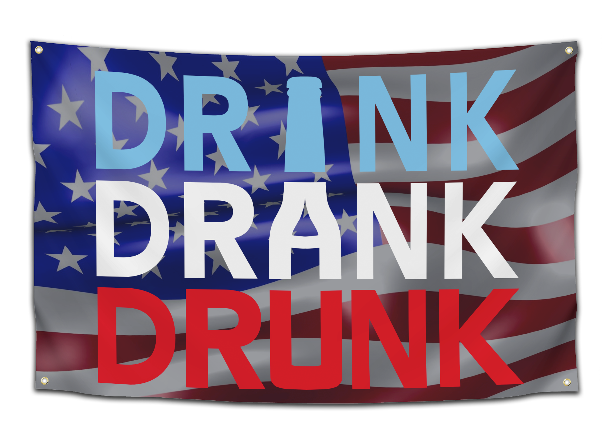 Drink Drank Drunk Flag - CollegeWares