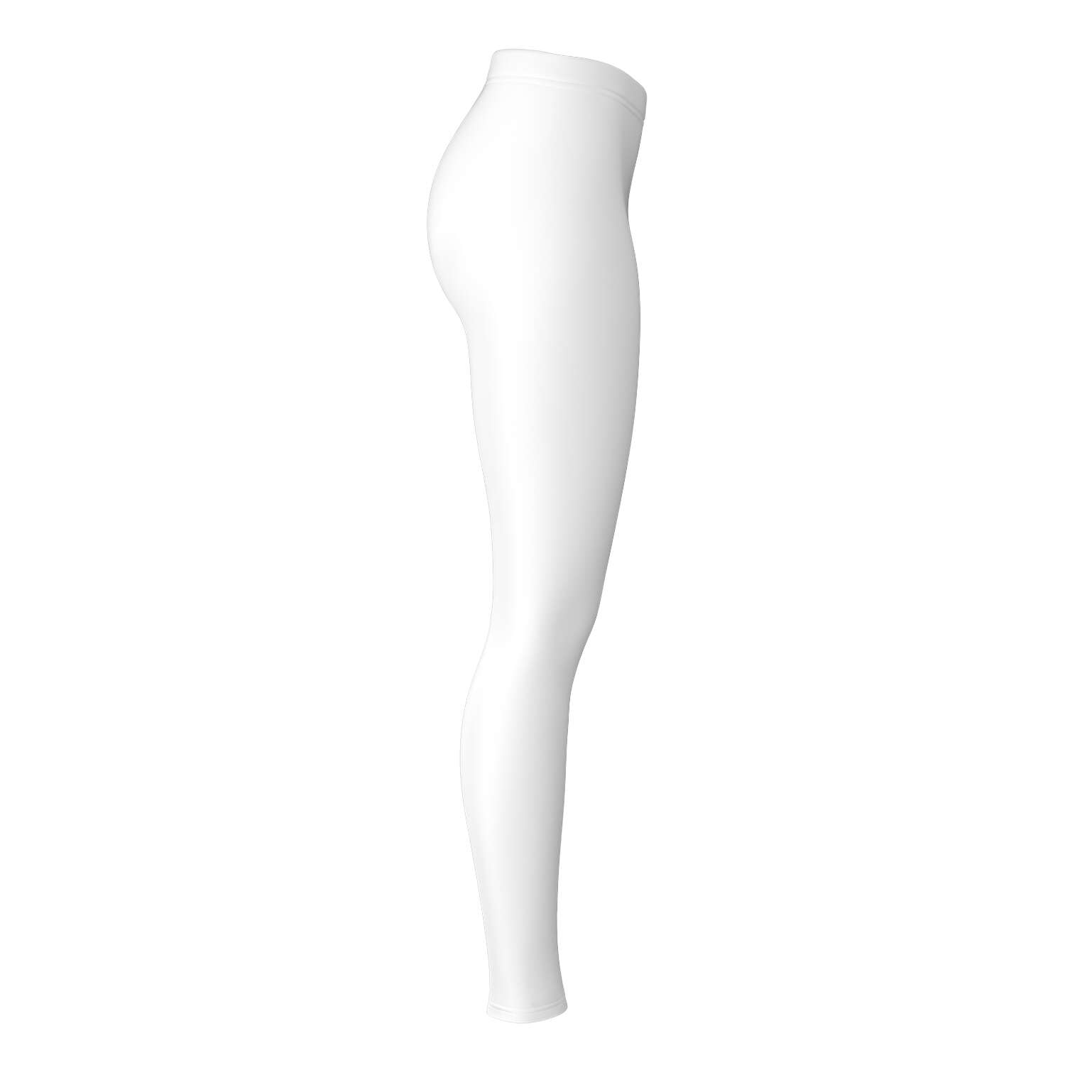 Left-side view of white Duke leggings panel — crisp athletic look from CollegeWares.