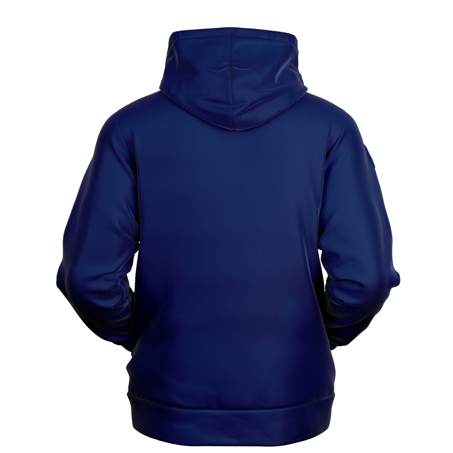 Navy blue hoodie with bold vintage-style white text reading “Lit” and golden cursive “Fuckin’” above it — party hoodie from CollegeWares with classic beer label energy.