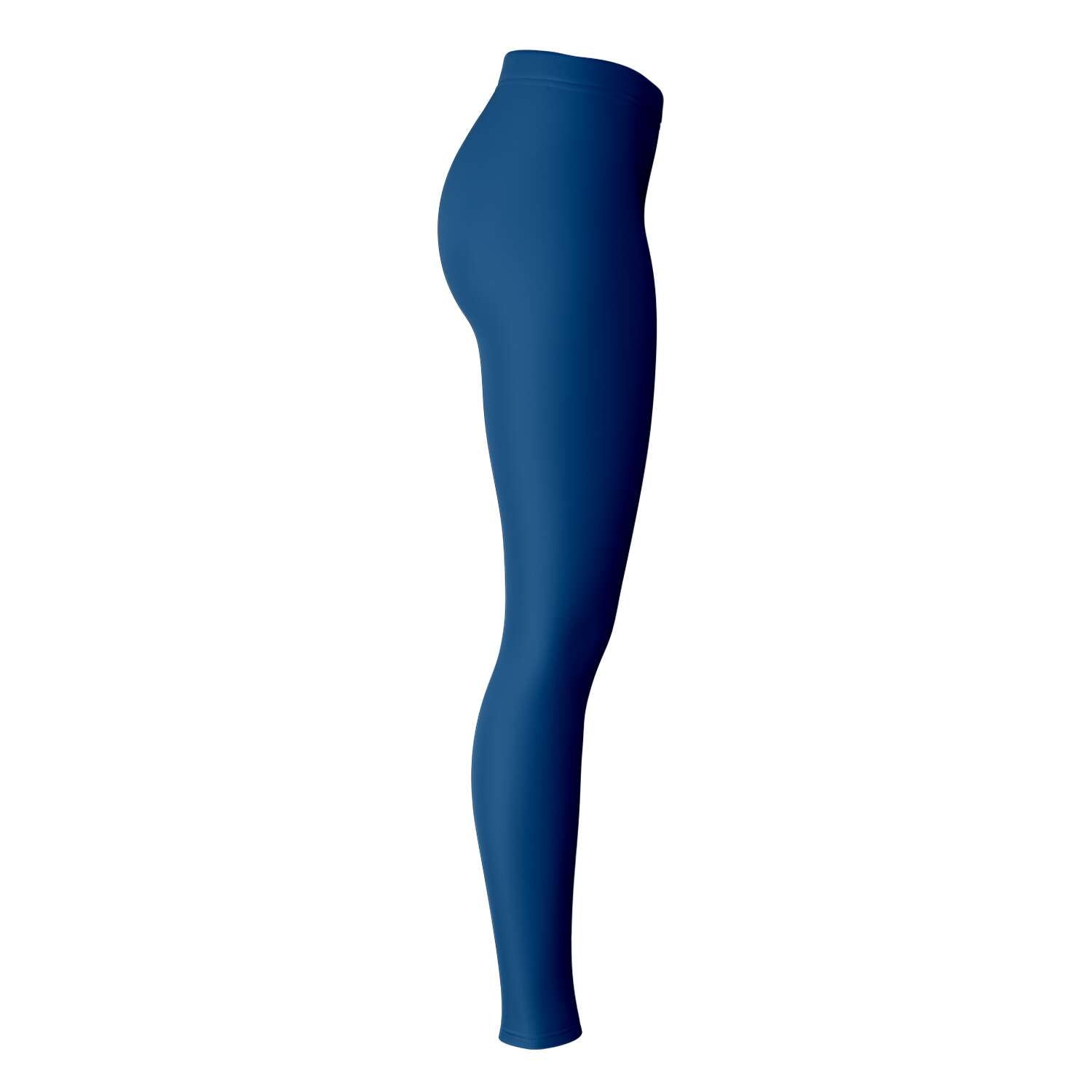 Left-side view of navy panel Penn State leggings — game day ready with CollegeWares.