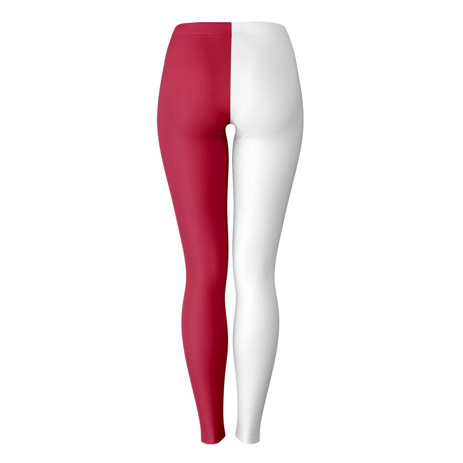 Back view of Arkansas leggings with classic red and white color block — game day energy from CollegeWares.