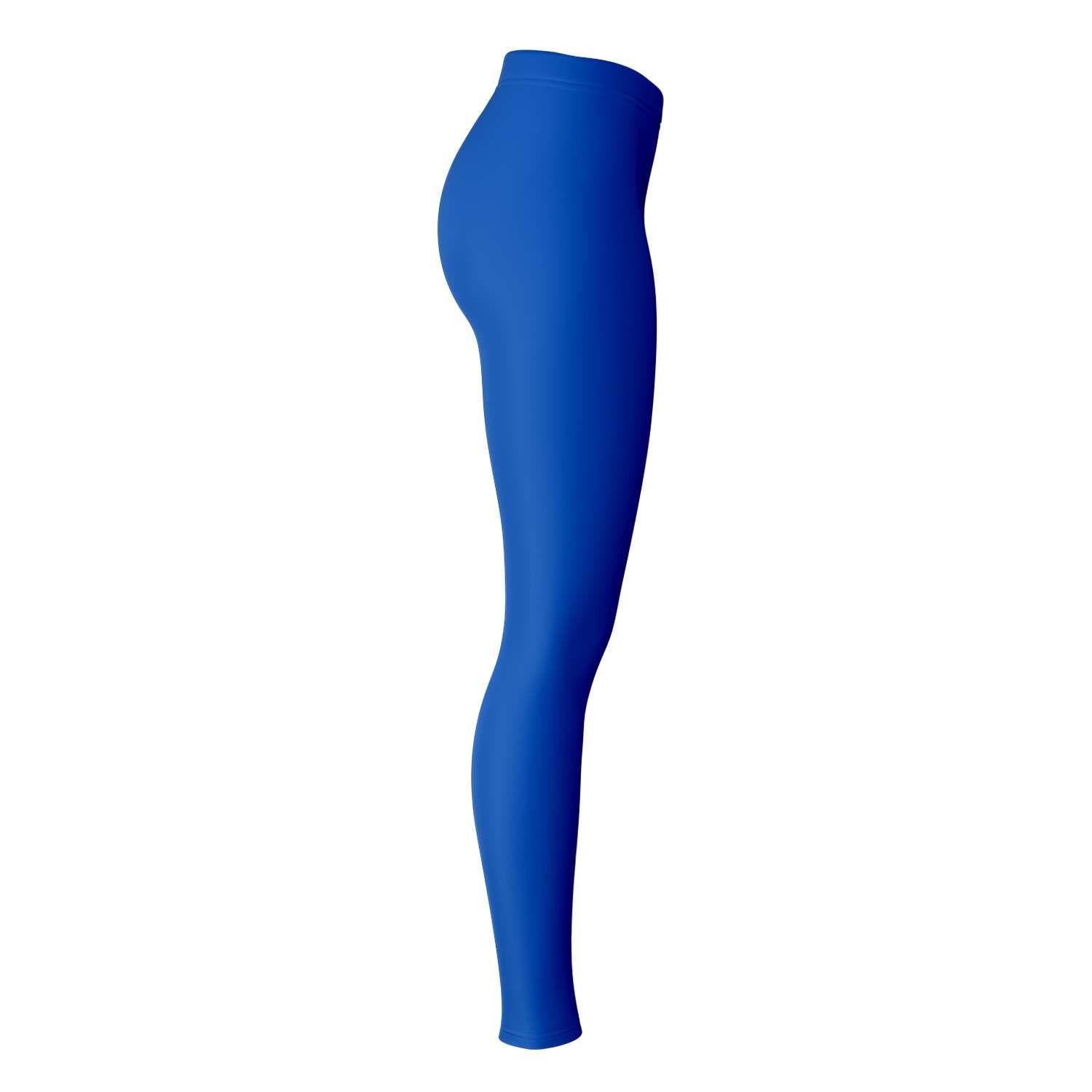 Left-side view of blue panel Kentucky leggings — fierce and sporty Wildcat style from CollegeWares.