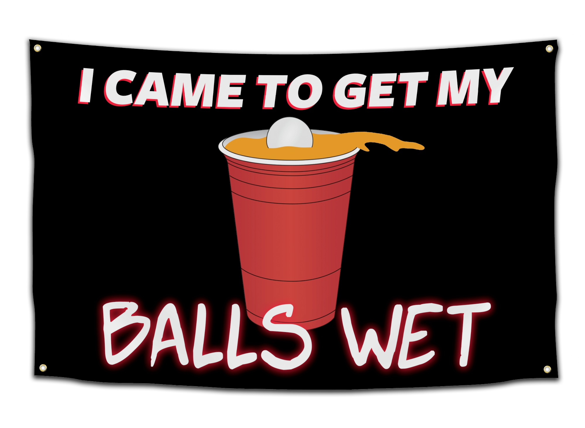 I Came To Get My Balls Wet Flag - CollegeWares