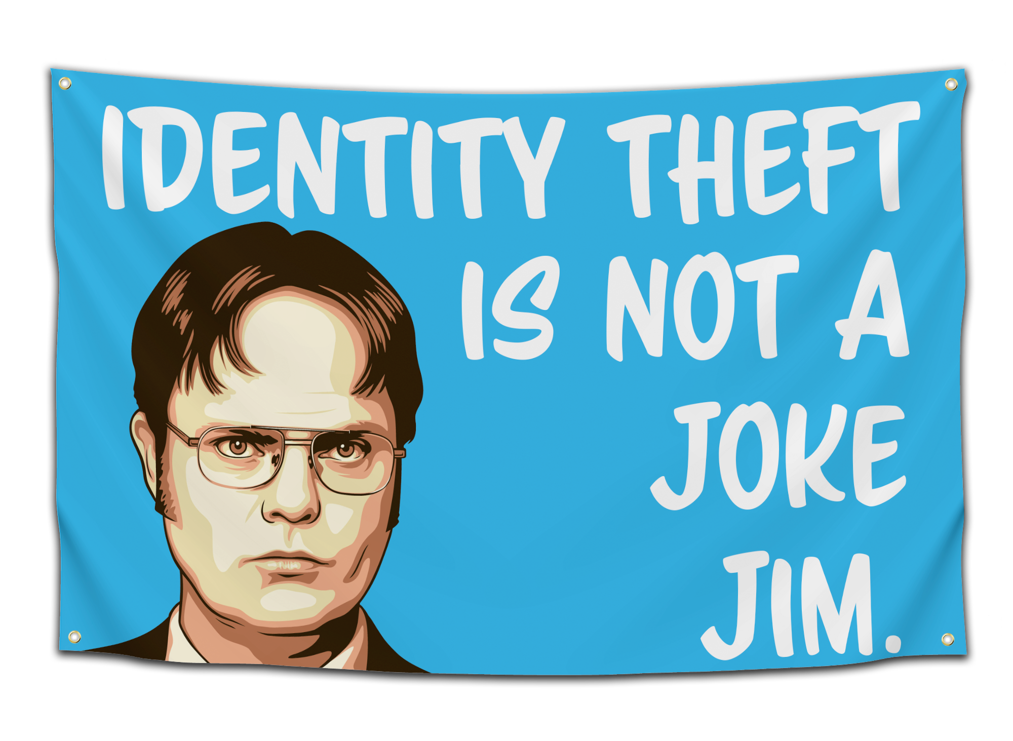 Identity Theft Is Not a Joke Flag - CollegeWares