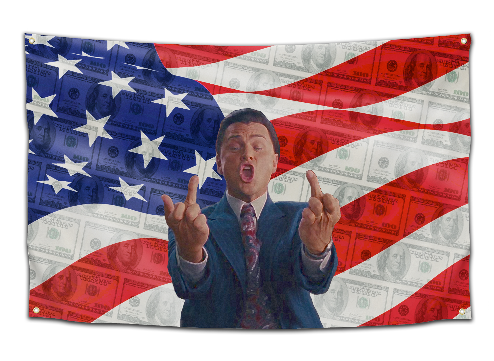 Wolf of Wall Street Finger Flag - CollegeWares